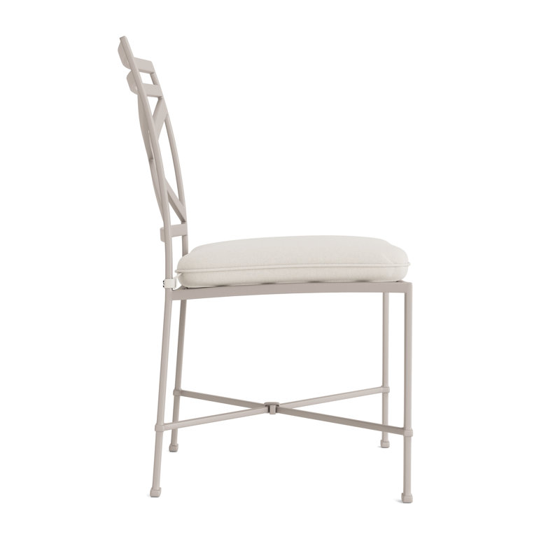 Venetian Outdoor Dining Side Chair, Fusion Natural, Tan, Dove Smooth
