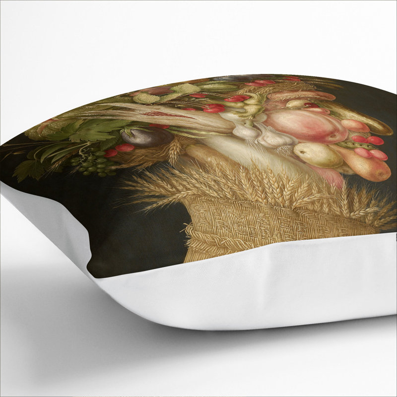 Summer Square Throw Cushion, 55cm H x 55cm W x 20cm D, White