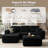 106" Upholstered Boneless Cloud Sectional Couch, L-shape Modern Modular Sofa With Ottoman For Living Room Bedroom-1124018005-1124017998