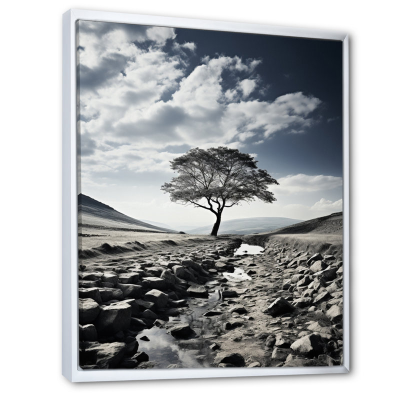 Countryside Serene Countryside, reproduction d'art sur toile, H 32 po x l 16 po x P 1 po, Blanc