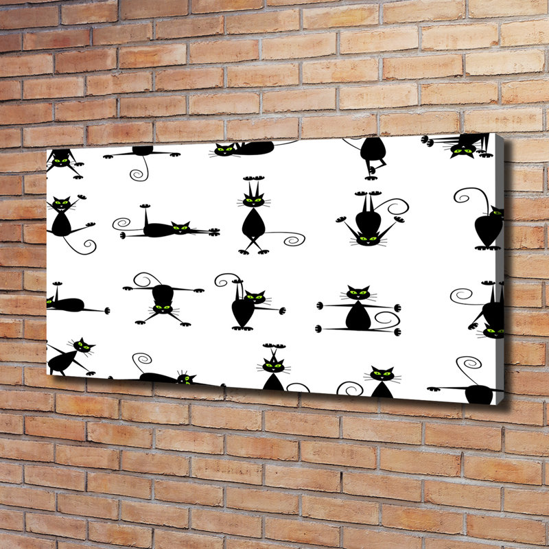 Cats Illustration 1 Piece Wrapped Canvas Wall Art