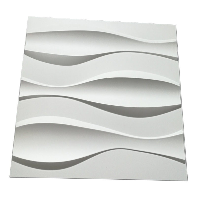 Panneaux muraux en vinyle blanc 19,7 po x 19,7 po Minshall