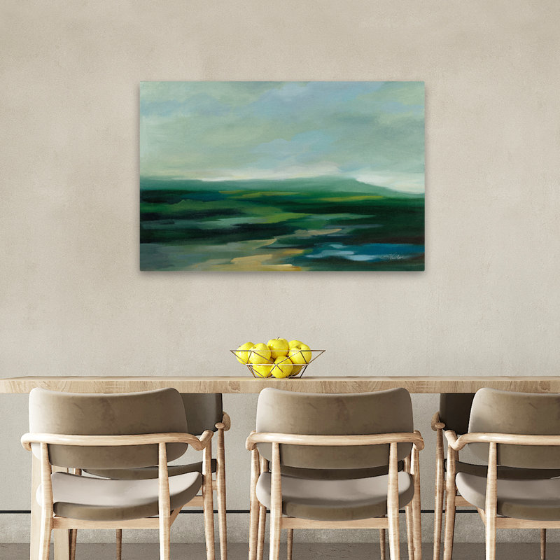 Ireland Reminiscence - Black Blue Clouds Gray, 36" H x 24" W
