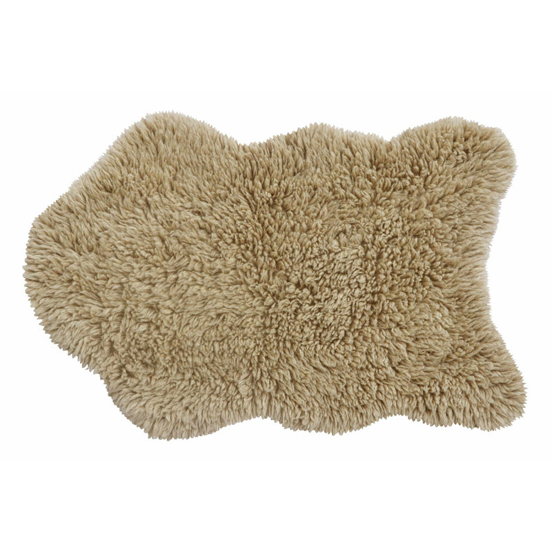 Sheep Beige Handmade Washable Tufted Sheepskin Rug