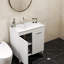 Ensemble de meuble-lavabo spacieux en céramique