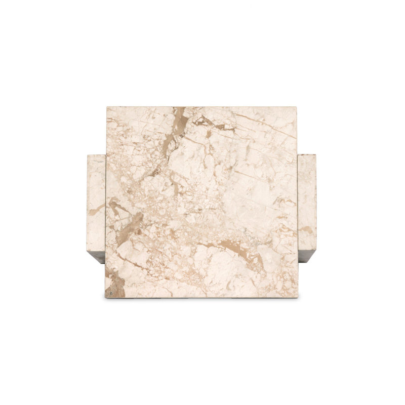 Romano Marble End Table, Desert Taupe Marble