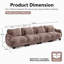 Rosman Oversized Chenille 4-Seater Sofa with Lumbar Pillows, Deep Cushioned Seats, Curved Arms, and Easy Modular Assembly-133650878