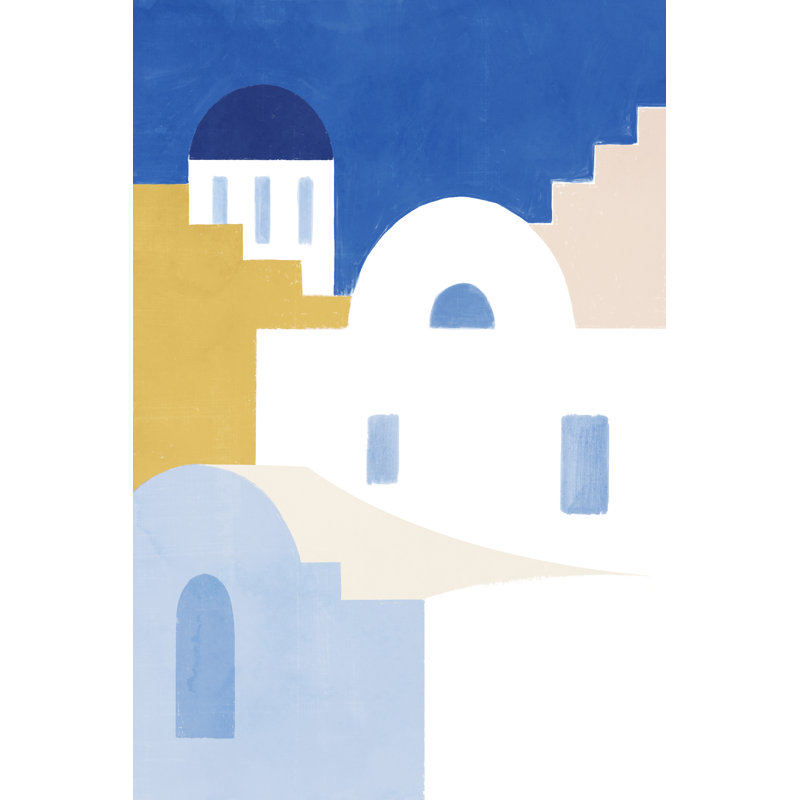 Simple Santorini II par Victoria Barnes, impression sur toile tendue, H 36 po x l 24 po
