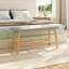 Linen Upholstered Storage Bench