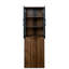 Armoire de présentation à 4 niveaux, multifonctionnelle, H 70,39 po, portes vitrées, bureau, salon, garde-manger
