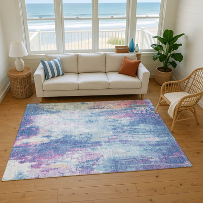 Premium Machine Washable Marasco AMF1640 Abstract Rug