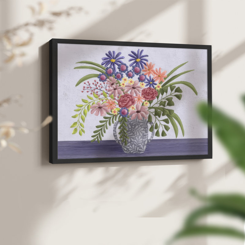 «Snappy Bouquet I», reproduction encadrée, H 11 po x l 14 po, Noir, noir, noir, noir