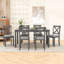 Ensemble de table de salle à manger 7 pièces avec 6 chaises-1587620406-1587620404