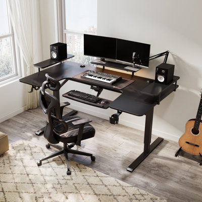 Macawley Adjustable U-Shaped Metal Base Standing Desk