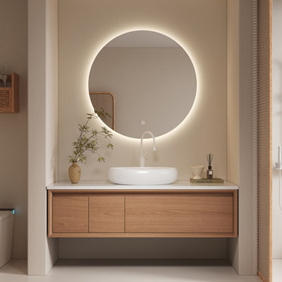 Log style simple bathroom cabinet