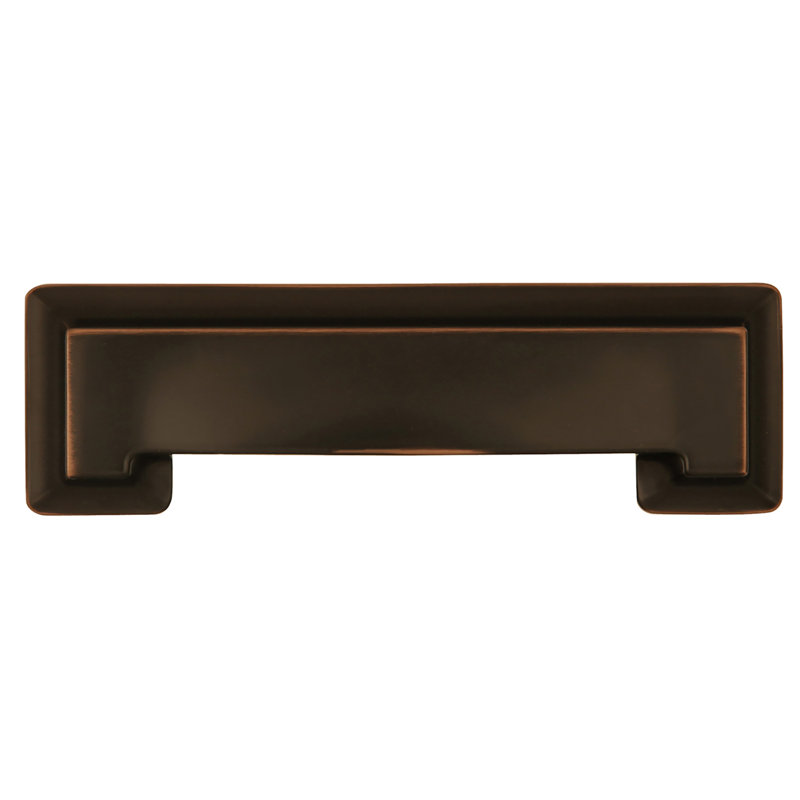 Studio Collection Cup Pull - 3" & 3-3/4" Center to Center Cabinet Pull Oil-Rubbed Bronze Highlighted - Transitional Hardware for Drawers & Cabinets