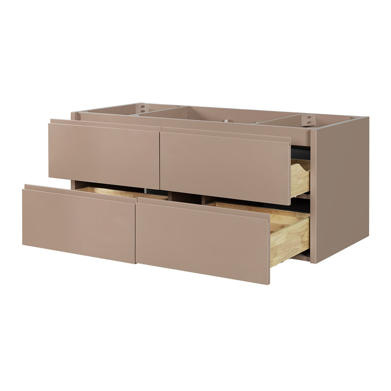   Ensemble de meuble-lavabo mural ovale simple 49 po avec comptoir en marbre de Carrare et ensembles 1,5 po Ensuko, Ovale