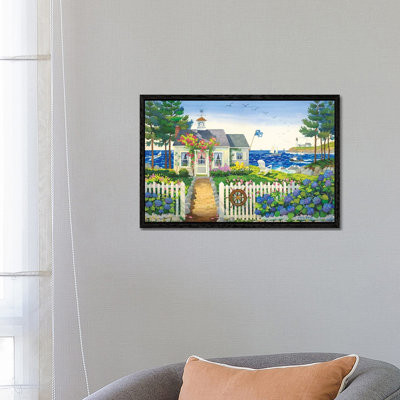 Seaside Cottage 1 Piece Wall Art on Canvas