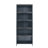 Modern Iron Curio Cabinet with LED Lighting and Slide-in Doors-129159039