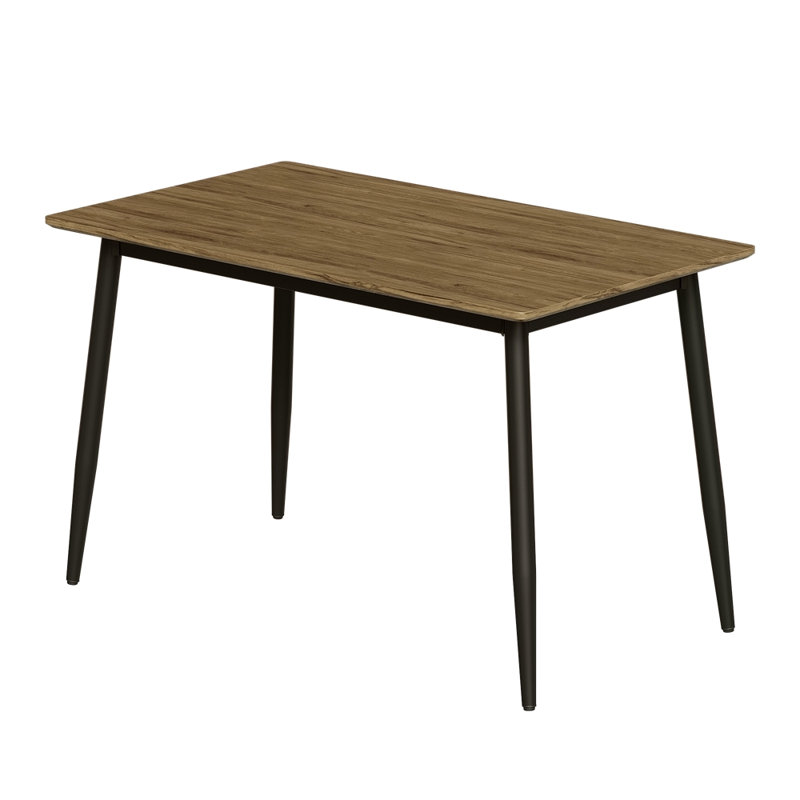 Modern Minimalist Wood Grain Tabletop Dining Table, Stylish Dining Table, Kitchen Dining Table, Sturdy And Durable, Easy To Assemble, Metal Leg Design, Suitable For 4-6 People, Suitable For Home