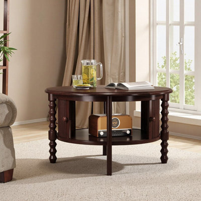 Table basse moderne avec rangement caché Mid-Century