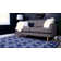 Tapis bleu marine / argent Glam