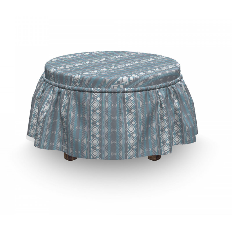 Housse pour repose-pieds à coussins carrés