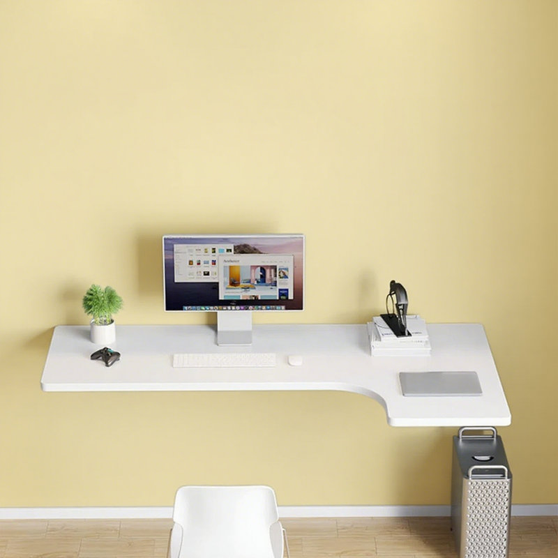 Bureau flottant en forme de L