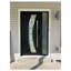 Porte d'entrée extérieure prémontée en acier Deux 6500, noire, avec fenêtres latérales et supérieures, inserts en acier inoxydable, style moderne, peinte, largeur 36+16 po x hauteur 80+16 po, ouverture à gauche vers l'intérieur-111444946-111444943-111444940