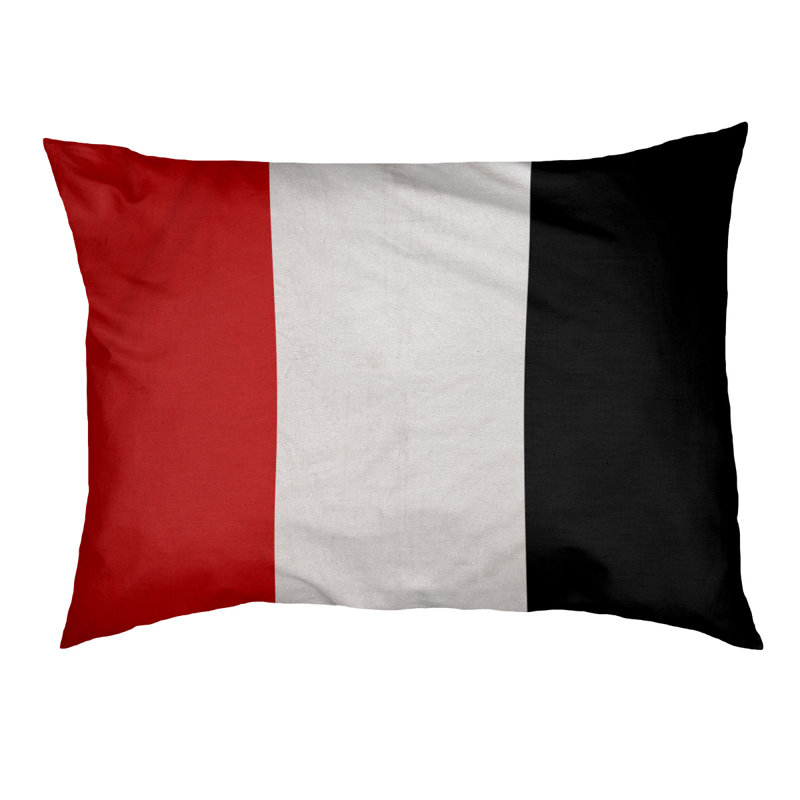Coussin d'intérieur Las Vegas, Très grand (l 50 po x P 40 po x H 7 po), Rouge/noir