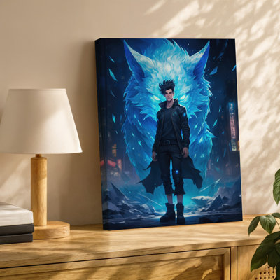 Toile «A Striking Fantasy Scene mettant en vedette une jeune figure masculine avec art mural»