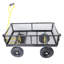 (Chariot à roues solide noir et jaune) Chariot à outils à roues solides Chariot de jardin Les camions facilitent le transport du bois de chauffage