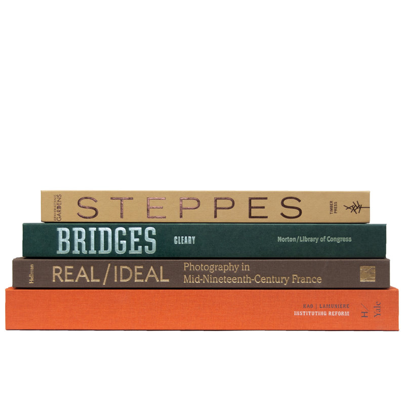 Decorative Books - Cabin Coffee Table Stack - 4 Brown and Orange Books