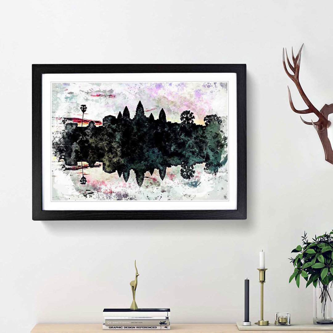 Angkor Wat in Cambodia in Abstract - Picture Frame Painting Print