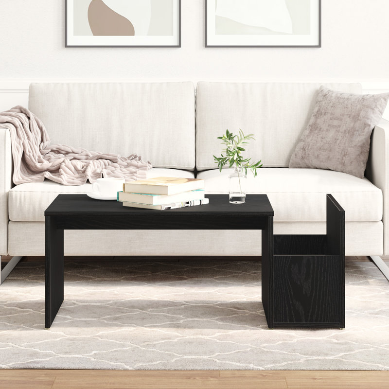 Bithia Four Leg Coffee Table, Black Oak
