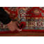 Tapis rouge fait à la main Kazak 3 x 4