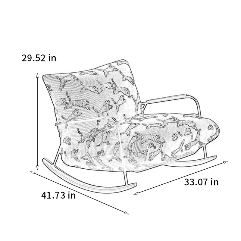 Chaise berçante rétro vintage