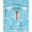 Ioniseur de piscine solaire, ioniseur de piscine hexagonal en cuivre jusqu'à 45 000 gallons, nettoyeur et purificateur d'eau flottant automatique, eau sans chlore, avec anode en cuivre, source, brosse et filtre pour piscines et spas