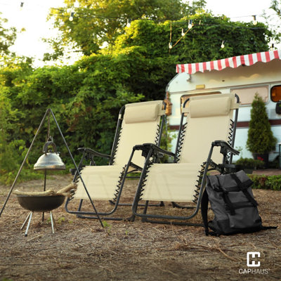 Ensemble de 2 chaises zéro gravité, chaise longue avec plateau latéral, capacité de poids de 300 lb, plusieurs couleurs