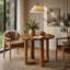 with Solid Wood Base Dining Table