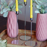 Tulip Top Taper Candle Holder Set