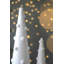 Décoration de Noël en forme de cône de Noël - ensemble de 2 - 5 po de diamètre x 20 po - Blanc