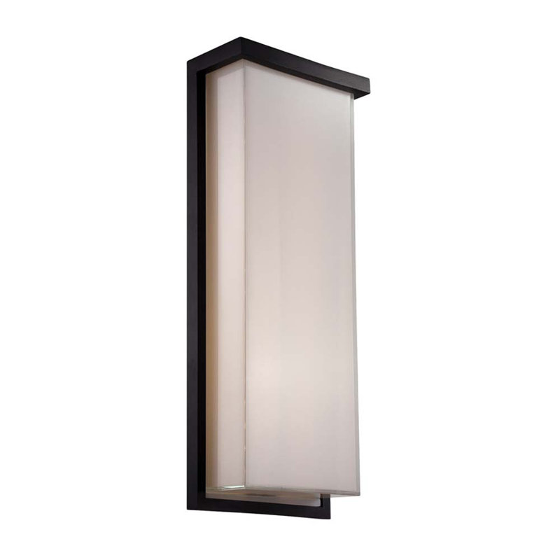 Plafonnier encastré extérieur Ledge, H 20 po x l 8 po x P 4 po, Aluminium, 3500 K
