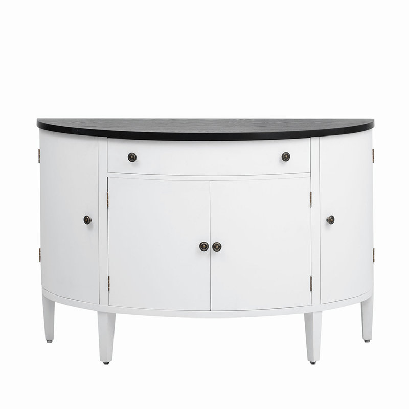 Armoire de rangement courbée pour la maison, Noir / blanc