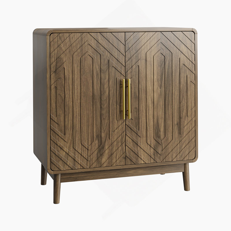Buffet avec rangement, buffet sculpté à 2 portes, armoire d'appoint multifonctionnelle avec panneau à couches réglables pour le salon, le vestibule, le couloir, le bureau, la cuisine et la salle à manger