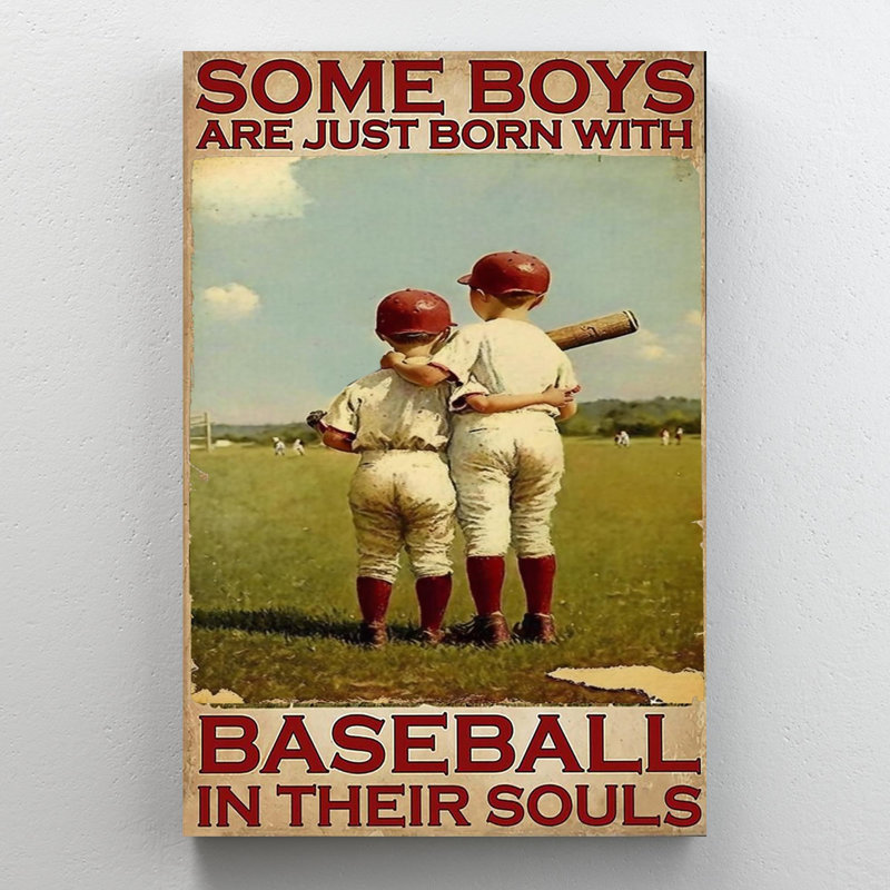 Certains garçons sont juste nés avec le baseball - 1 pièce, H 36 po x l 24 po x P 1,25 po