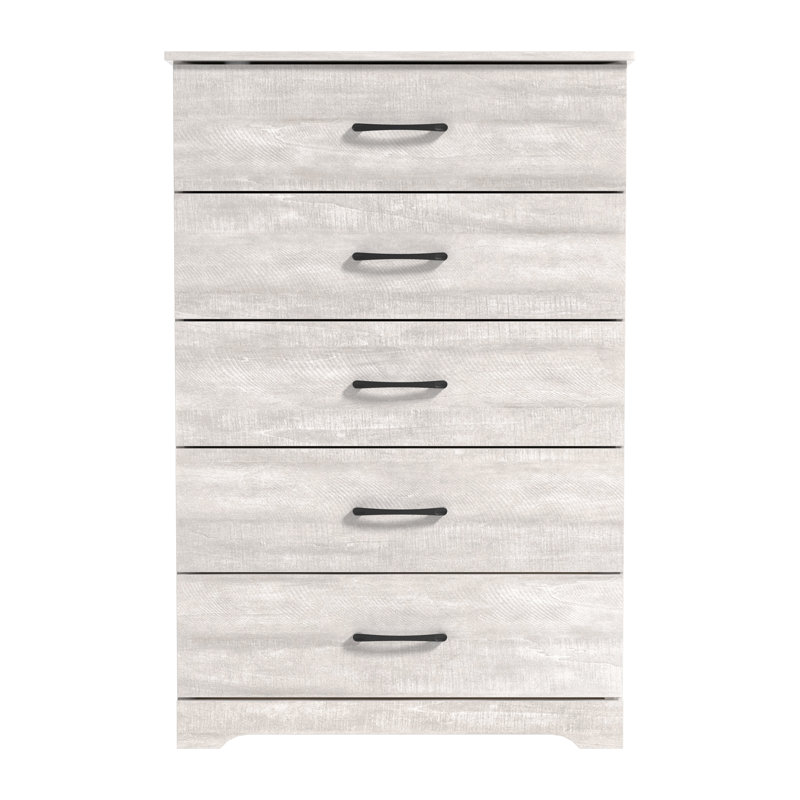 Arkia 5 Drawer 31.5" W Dresser, Dusty Gray Oak