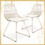 Adore Decor Vivi Boho Modern Eclectic Cafe Wire Metal Chair for Kitchen or Dining Room-324731470