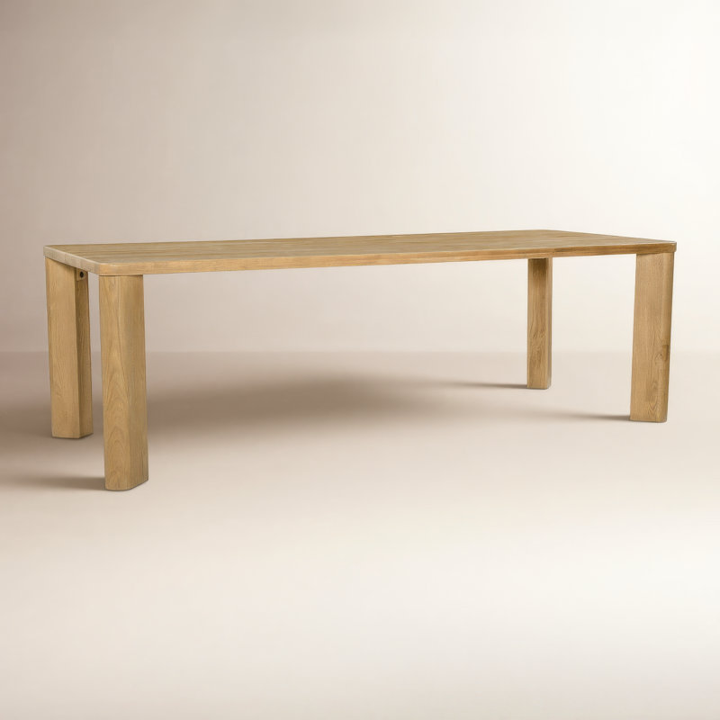 Segment Solid Oak Dining Table, 30" H x 96" L x 39" W