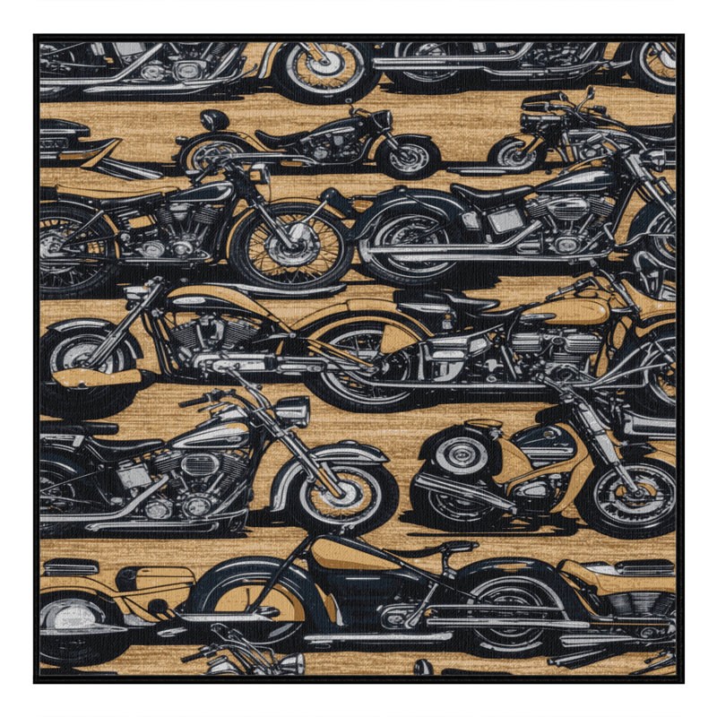 Tapis de transport noir lavable à la machine, Carré 5 pi